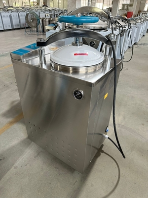 Internal Steam Cycle Safety Lock Digital Display Vertical Autoclave