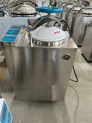 Internal Steam Cycle Safety Lock Digital Display Vertical Autoclave