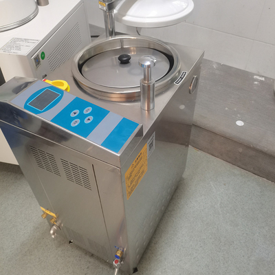 Internal Steam Cycle Safety Lock Digital Display Vertical Autoclave
