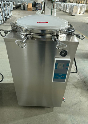 150L LED Display Laboratory Use Bolt Door Structure Vertical Autoclave