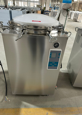 150L LED Display Laboratory Use Bolt Door Structure Vertical Autoclave