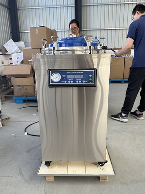 120L Stainless Steel Non Vacuum Autoclave Digital Display Bolt Lock Door