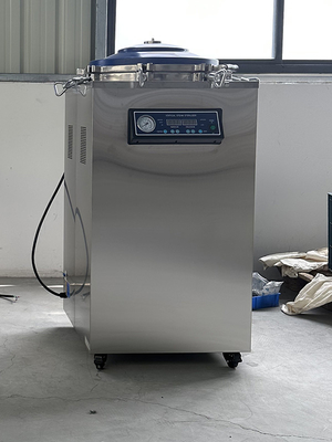 75L LED display Vertical Top Loading Autoclave Manual Bolt Locking