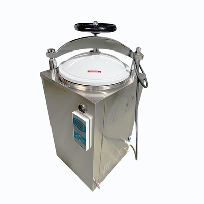 Handwheel Door Vertical Autoclave Machine LCD Display Pressure Steam Vertical Autoclave