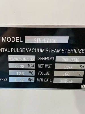 100L Single Door Horizontal Autoclave Machine With Vacuum Cycle 